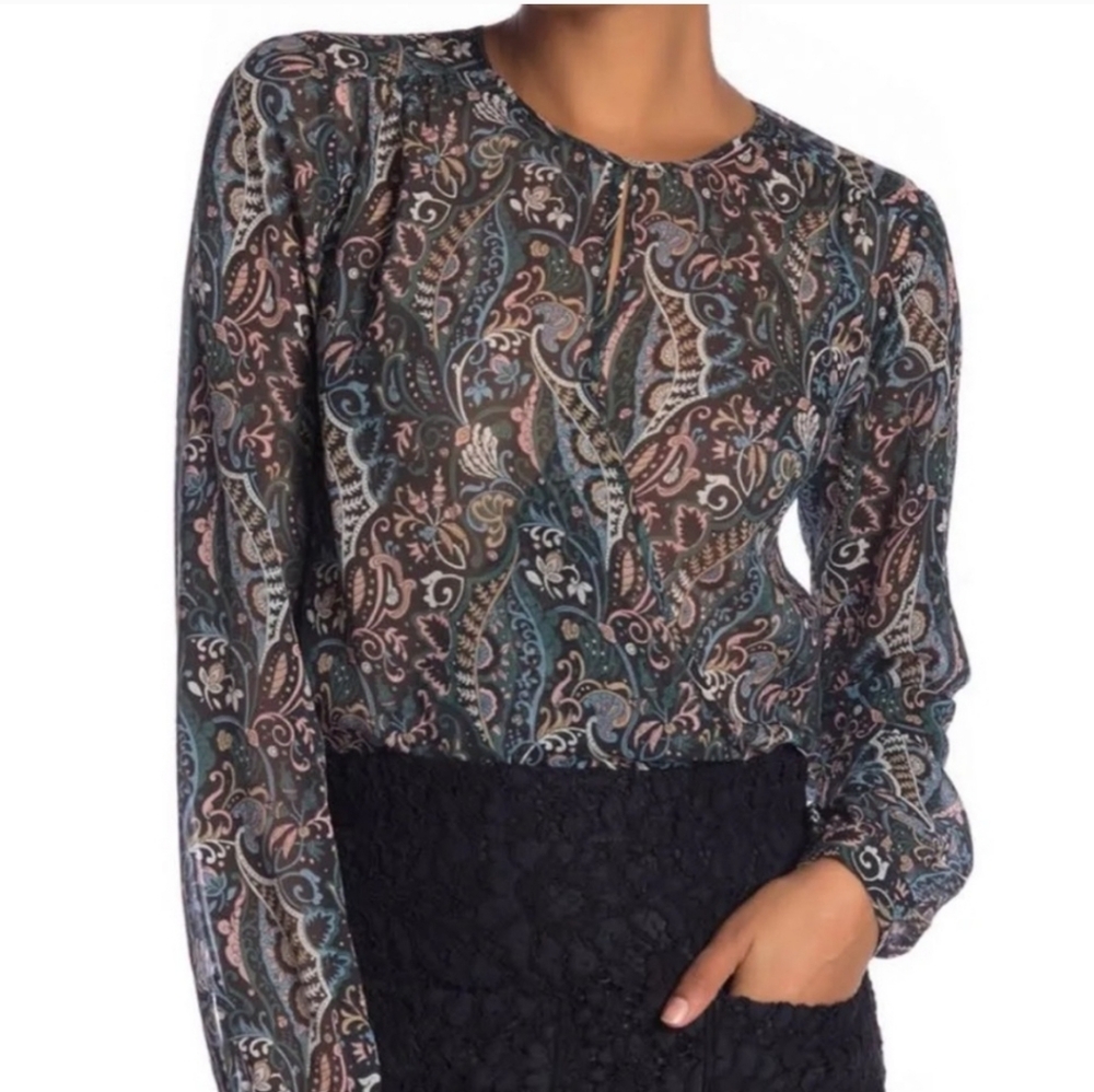 Veronica Beard Multicolor Paisley Blouse